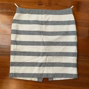 JCrew striped pencil skirt size 10